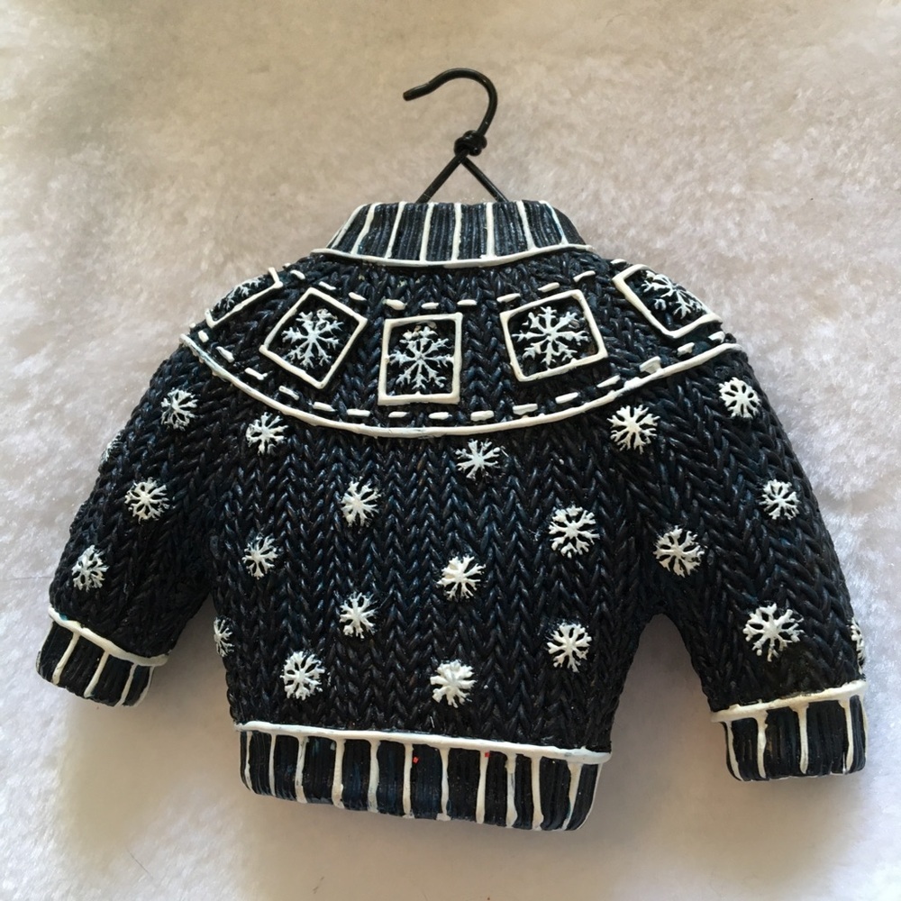 Snowflake Patterned Sweater Ornament
